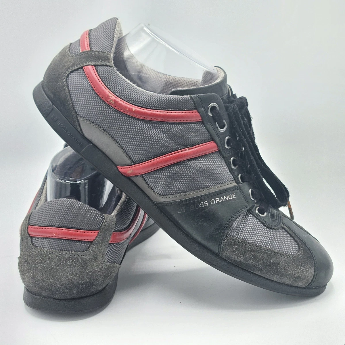 Hugo Boss Orange Mens US 8-8.5 Black Orange Suede Retro Sneakers EU 41 Driving HUGO BOSS Orange Casual Shoes for Men for sale - eBay main image 2