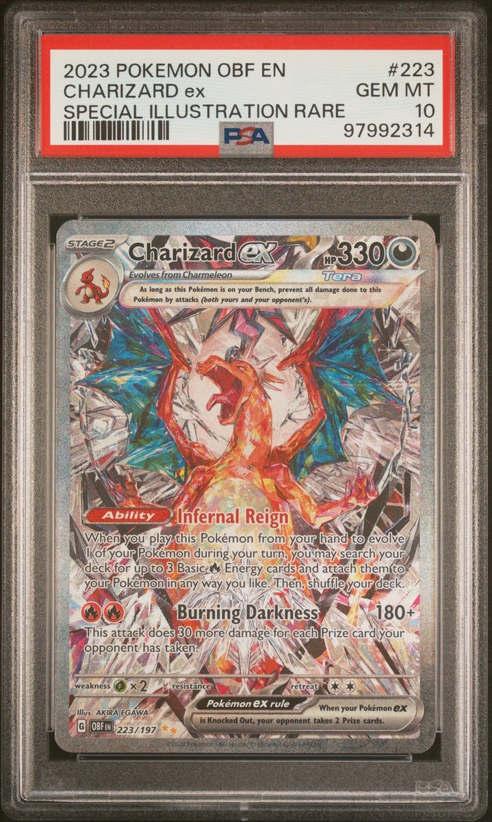 2023 Pokemon Obsidian Flames Charizard Ex #223 GEM MT PSA 10