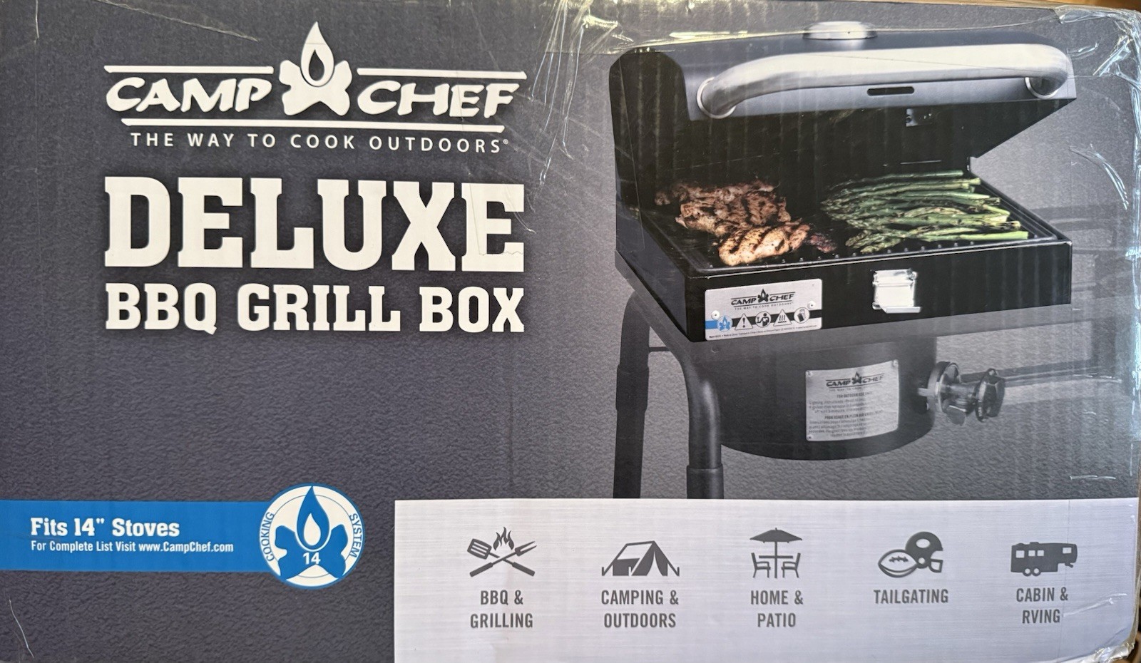 Camp Chef Deluxe BBQ Grill Box BB30L For 14" Stoves NEW-READ DESCRIPTION