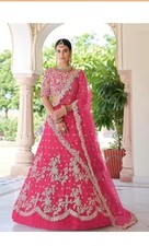 Overall Indian Ready To Wear Lehenga Choli Flared With Stitched Blouse.