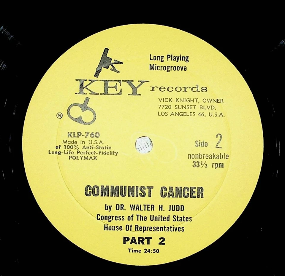 1961 Communist Cancer By Dr. Walter H. Judd Vinyl LP Record VG+ - Image 3 of 4
