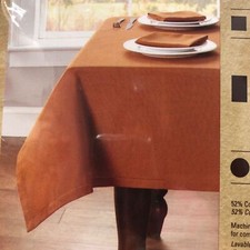 HEMSTITCH TABLE CLOTH 60x84 OBLONG/OVAL NEW WITH TAG
