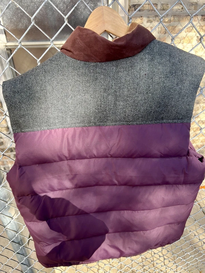 RARO Colete Masculino Tommy Hilfiger Herringbone Sherpa Forrado de Lã Zíper Completo - Imagem 2 de 4