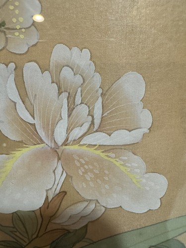 Vintage Chinese Watercolor Painting on Silk Paper, Signed, Butterfly & Flower - Picture 7 of 8