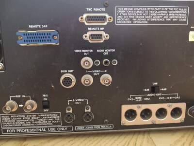 Panasonic　SVHS編集機AG-7650中古品の出品です。 Panasonic AG-7650 High End SVHS VCR Plays Fine | eBay