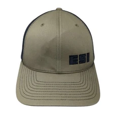 ESI Snapback Mesh Back Trucker Hat Green One Size Adjustable 6 Panel