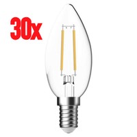 30 X Led Filament Leuchtmittel Kerze 4W = 40W E14 Klar 500 Lm Neutralweiß 4000K