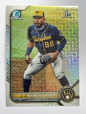2022 Bowman Chrome Prospects Brewers Branlyn Jaraba 1st Mojo Refractor #BCP-15