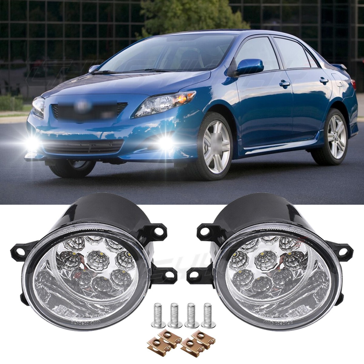 For 2011 2012 2013 Toyota Corolla Par Parachoques Faro Antiniebla