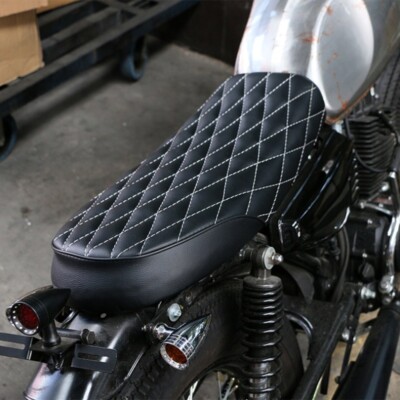 Hump/Flat Cafe Racer Motorcycle Vintage Seat For Honda CB 400 550 750 Diamond US