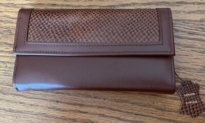 AVON VINTAGE GENUINE LEATHER COWHIDE 3 fold wallet with credit card ...