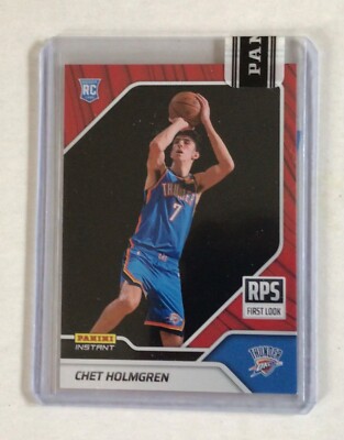 2022-23 PANINI NBA RPS FIRST LOOK CHET HOLMGREN RC RPS-2 RC RED 17/25 Thunder