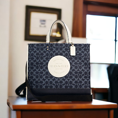 COACH デンプシー トートバッグ NWT Coach Dempsey Tote Bag 40 In Signature Blue Denim
