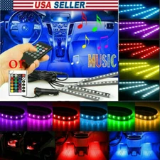 Car LED Interior Decor Neon Atmosphere Light Strip With Music Control  4x9 4x12