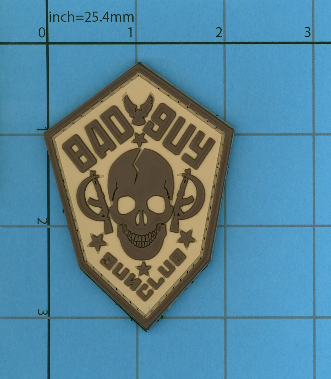 PVC BAD BOY GUN CLUB SKULL GUNS PATCH AIRSOFT ARMY TACTICAL X28