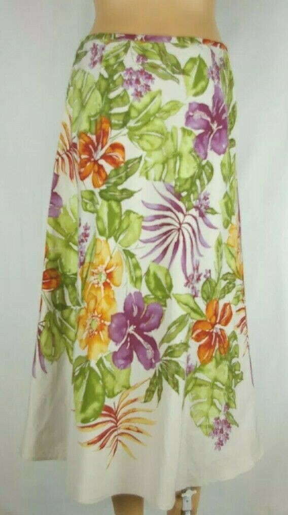 Talbots Petites Multi- Colored Flat Front Floral … - image 11