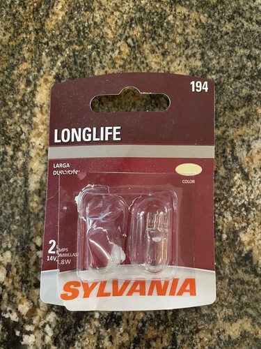 Sylvania Long Life 194 3.8W License Plate Tag Light Replace Plug Play - 1 Bulb - Bild 1 von 2