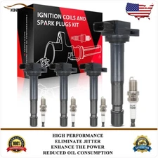 Ignition Coils & Iridium Spark Plugs Kit For Honda S2000 2.0L 2000-2003 UF298