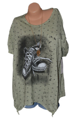 Tunic blouse Italy Moda T-shirt shirt cotton N°49