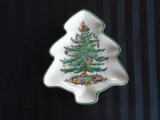C-762 Spode Christmas Tree Shaped Tidbit Candy Nut Dish S3324L