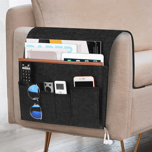 Pockets Sofa Arm Rest TV Remote Control Tidy Organizer Holder Chair Couch Bag UK - Picture 3 of 11