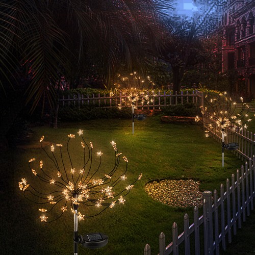 2-pcs LED Solar Power Firework Fairy Light for Outdoor Garden Christmas Decor - 第 14/26 張圖片