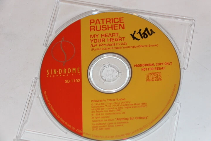 PATRICE RUSHEN My Heart Your Heart 1994 USA RARE PROMO Radio DJ CD FREE SHIP  Foto 2 de 4