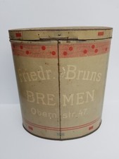 orig Friedrich BRUNS KAFFEE 1910 Bremen Obernstr47 Dose Beh&auml;lter Ikone antik alt