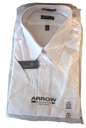 arrow short sleeve dress shirts New Arrow Men's Short Sleeve Dress Shirt Regular Fit Summer 1 Pocket Blue