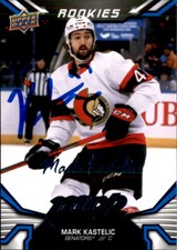 Mark Kastelic Signed 2022-23 Upper Deck MVP Blue Rookie card Ottawa Senators. rookie card picture