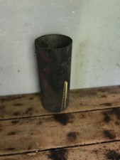 Old Salvage Brass Pipe 7" long x 3" dia. Gauge 15. Patina