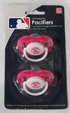 MLB Boston Red Sox Pacifier set of Pink Color On Card by baby fanatic