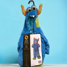Boys Halloween Blue Monster Costume Size 6- 12 Months Plush NEW