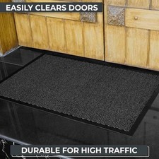 Heavy Duty Rubber Barrier Mat Large Small Back Door Mats Non Slip Kitchen Rugs