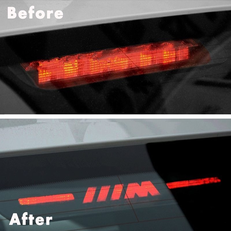 Rear Brake Light Sticker M Stop Decal Trim Cover For BMW 3 Series E46
