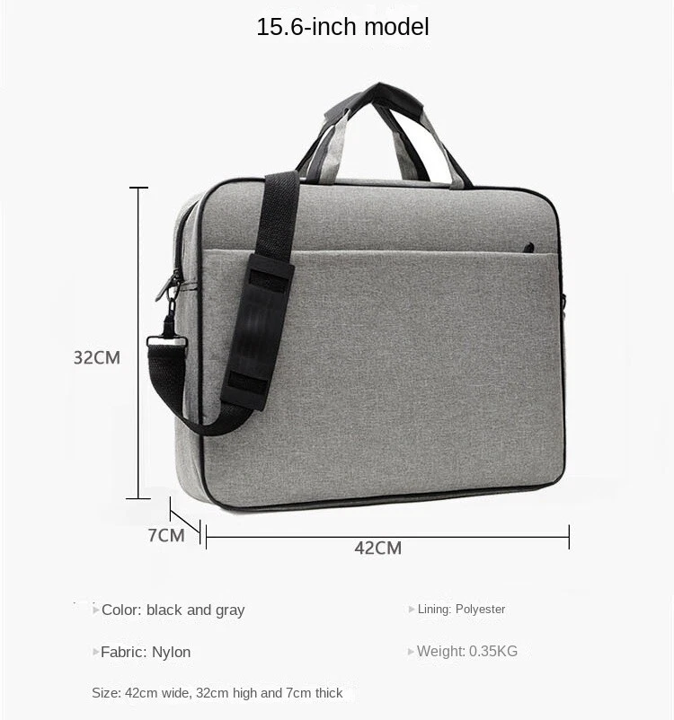 Borsa PC Portatile 17” 15,6” Custodia per Computer e Notebook Porta Documenti - Immagine 2 di 4