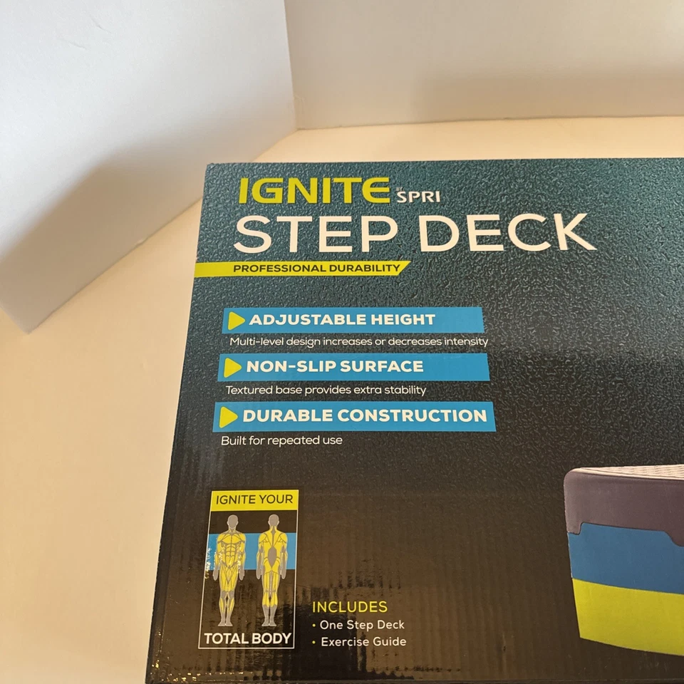 Ignite Ejercicio Step Deck Altura Ajustable Nuevo en Caja Foto 2 de 3