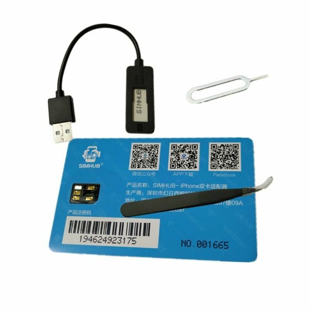 Double Simhub Dual Sim Card Adapter Converter Extender For Iphone