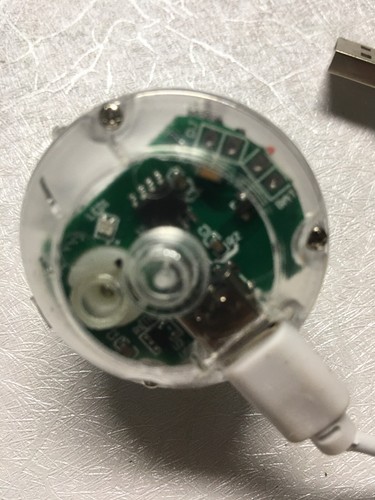 USB C Chargeable LED Light Color Changing Transparent Small Motor Push-on Button - Picture 2 of 4