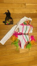 Revolution tenth house/SC/ White With Colorful Feathers Dance Costume