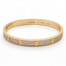 18K GOLD LOVE BRACELET SIZE 18, 23.6 Gram