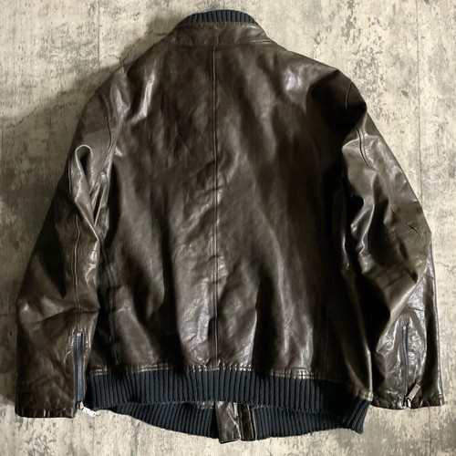 EMPORIO ARMANI Lamb Leather Jacket SizeXL Dark brown - Picture 2 of 24