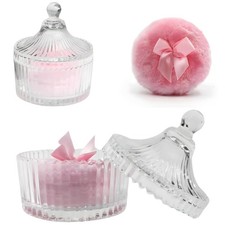 2 Pcs Large Body Powder Puff and Container Valentine's Day gift Powder Container