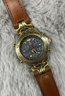 Men s 39mm TAG Heuer SEL S25.206 Ayrton Senna Leather Strap S/EL