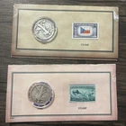 Two Coin And Stamp Walking Liberty Booklets 1943 And 1945
