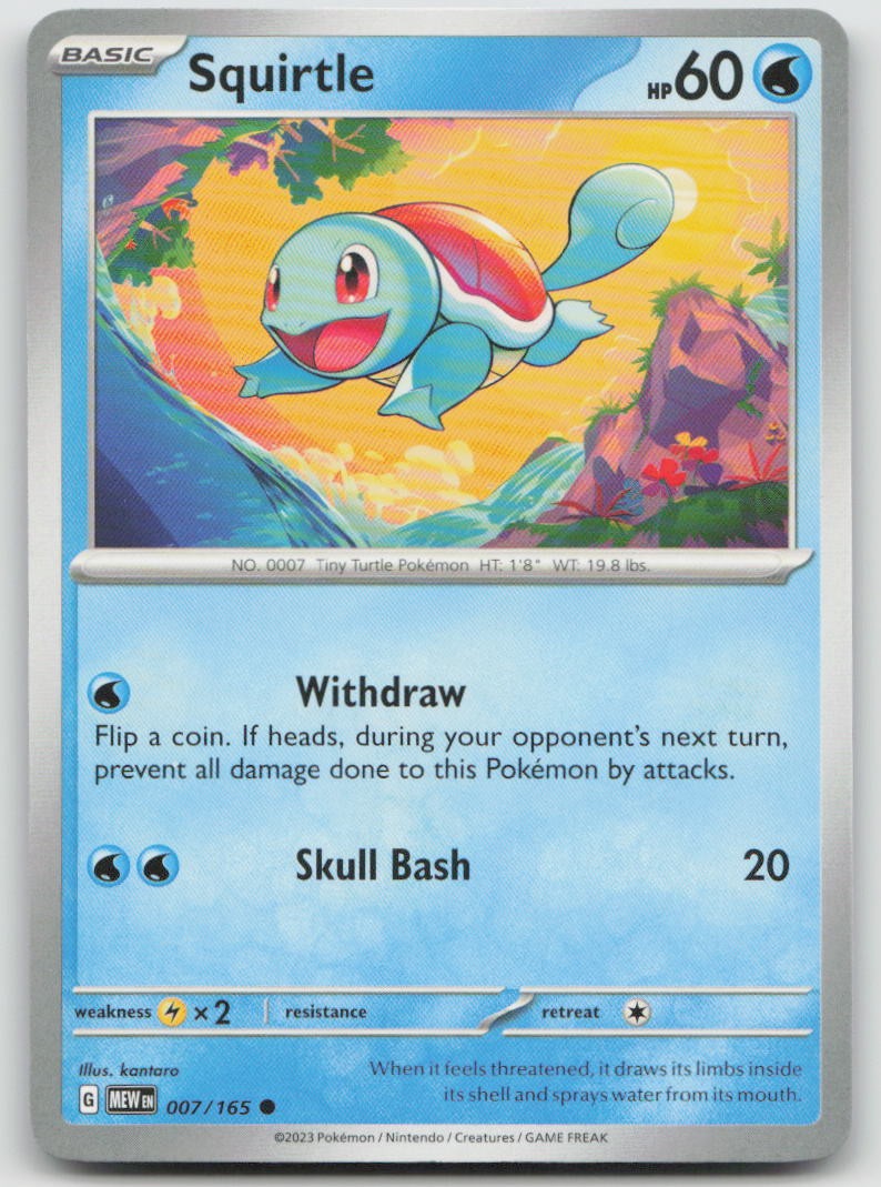 Squirtle 007/165 Common 151 Pokemon NM