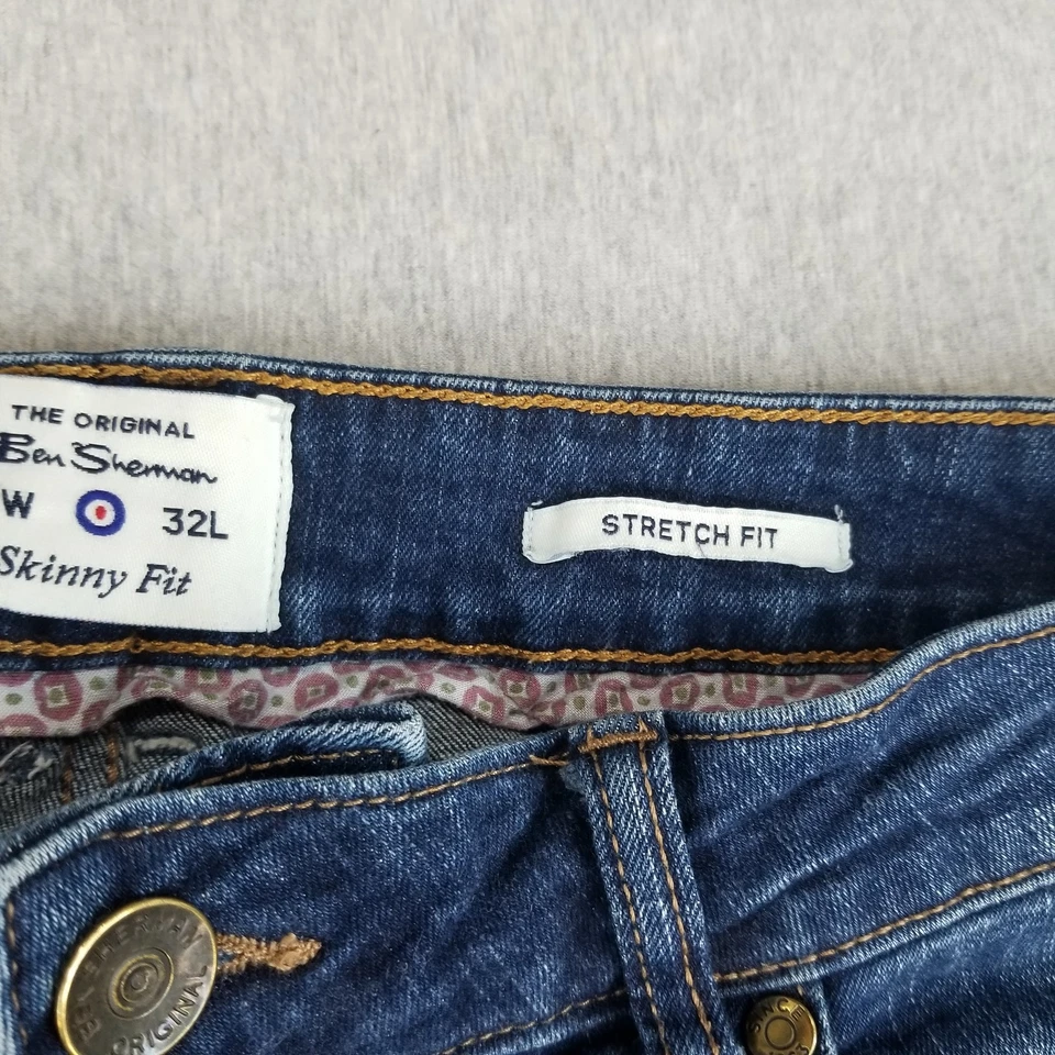 Ben Sherman Jeans Mens Sz 34x32 Stretch Fit DarkWash Normcore Comfy Nice Quality - Image 4 of 4