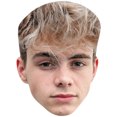 Corbyn Besson (Blonde Hair) Celebrity Mask, Flat Card Face, Fancy Dress Mask