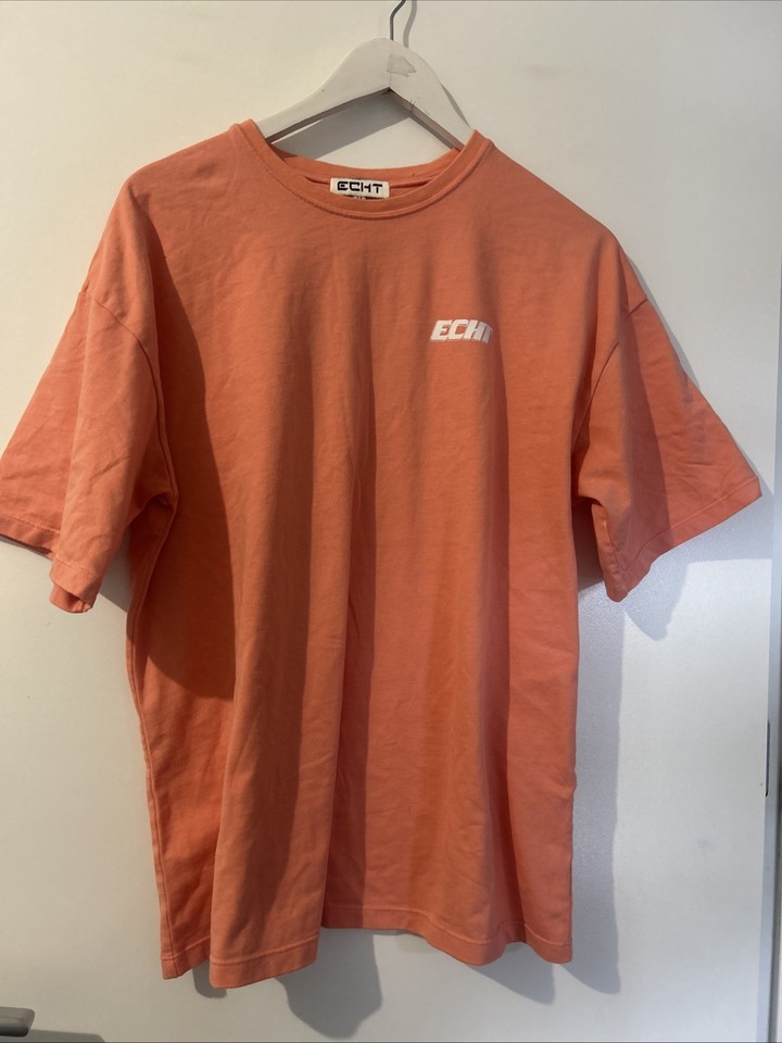 ECHT OVERSIZED T SHIRT TOP SZ M  PEACH COLOUR  (H51