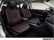 Kunstleder Sitzbezüge Schwarz Braun Komplett Set Luxus - Pasend für Alfa Romeo